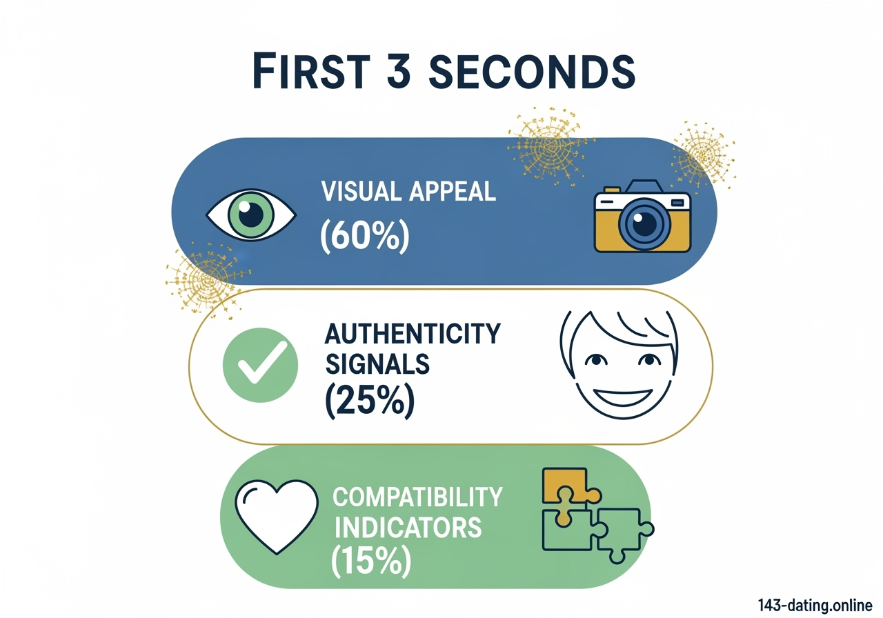First 3 Seconds Psychology in Dating Profiles